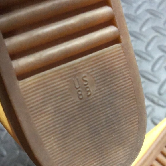 Dexter yellow sunflower flats slip ons 8 B - Picture 8 of 11